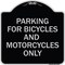 Signmission Parking for Bicycles and Motorcycles Heavy-Gauge Aluminum Sign, 18" x 18", BS-1818-23448 A-DES-BS-1818-23448 - alternate 1